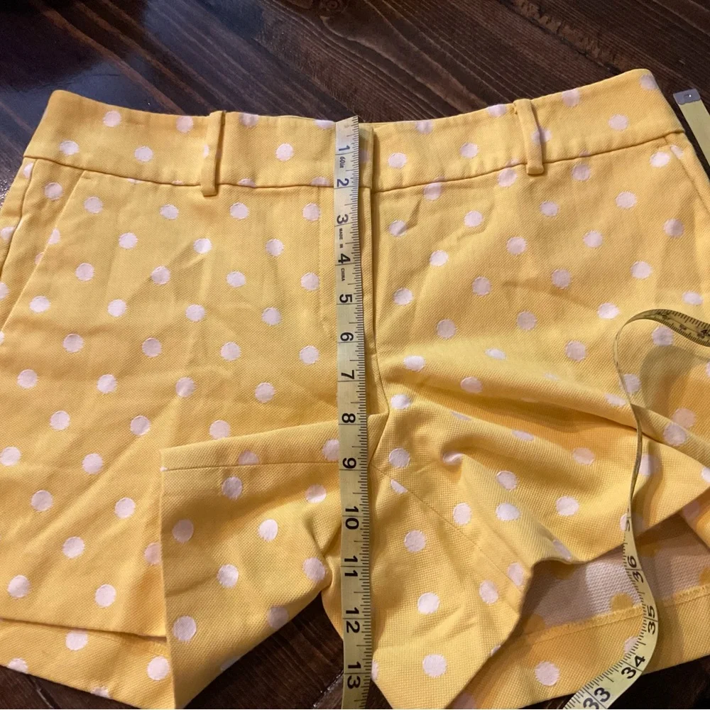 Yellow Polka Dot Women's Shorts - Picture 4 of 6